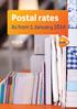 Postal rates. As from 1 January 2014