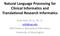 Natural Language Processing for Clinical Informatics and Translational Research Informatics
