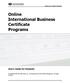 Online International Business Certificate Programs