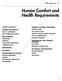 Human Comfort and Health Requirements