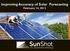 Improving Accuracy of Solar Forecasting February 14, 2013