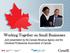 Working Together on Small Businesses. Joint presentation by the Canada Revenue Agency and the Chartered Professional Accountants of Canada