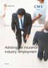 CMS_LawTax_CMYK_28-100.eps. Advising the insurance industry: employment