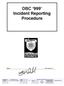 DBC 999 Incident Reporting Procedure
