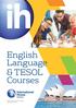 English Language & TESOL Courses. CRICOS Provider Number 02623G RTO Number 91109