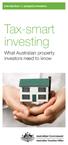 Introduction for property investors. Tax-smart investing. What Australian property investors need to know