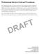 Professional Service Contract Procedures DRAFT