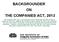 BACKGROUNDER ON THE COMPANIES ACT, 2013