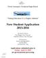 New Student Application 2015-2016