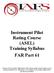 Instrument Pilot Rating Course (ASEL) Training Syllabus FAR Part 61