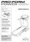 USER S MANUAL QUESTIONS? 1-888-533-1333 Mon. Fri. 6 a.m. 6 p.m. MT Sat. 8 a.m. 4 p.m. MT CAUTION. www.proform.com. Model No. PFTL99912.0 Serial No.