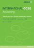 Specification and Sample Assessment Material. Edexcel International GCSE in Accounting (4AC0)