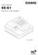 User's Manual SE-G1. Electronic Cash Register. (S size drawer)