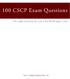 100 CSCP Exam Questions