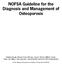 NOFSA Guideline for the Diagnosis and Management of Osteoporosis