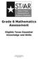 Grade 6 Mathematics Assessment. Eligible Texas Essential Knowledge and Skills