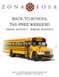 BACK-TO-SCHOOL TAX-FREE WEEKEND