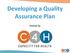 Developing a Quality Assurance Plan. Hosted by