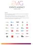 EVENTS AGENCY. Credentials Document