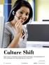 Culture Shift. cover story. With many IT companies acquiring BPO businesses, the expectations of BPO employees are slowly aligning with those of IT