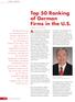 Top 50 Ranking of German Firms in the U.S.