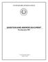 QUESTION AND ANSWER DOCUMENT