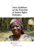 Swiss Guidelines on the Protection of Human Rights Defenders