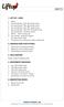 INFO 1. LIFT UP - DATA 2. INSTRUCTION FOR FITTING 3. TEST REPORT 4. MOVEMENT DIAGRAM 5. MARKETING NEWS