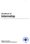 Handbook of Internship