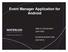 Event Manager Application for Android