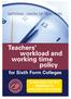 Teachers workload and working time policy. for Sixth Form Colleges GUIDELINES FOR NUT MEMBERS IN ENGLAND AND WALES