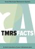 Texas Municipal Retirement System TMRSFACTS. A brief overview of your retirement plan