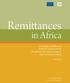 Remittances. in Africa. A Catalogue of Studies and Technical Assistance by the World Bank, Development Agencies and Government in Africa.