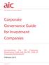 Corporate Governance Guide for Investment Companies