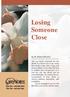 Losing Someone Close. by Dr. Robert DiGiulio