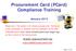 Procurement Card (PCard) Compliance Training