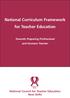 National Curriculum Framework for Teacher Education