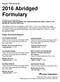 2016 Abridged Formulary