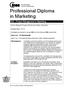 Professional Diploma in Marketing