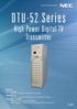 DTU-52 Series. High-Power Digital TV Transmitter. Features