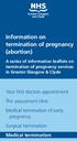 Information on termination of pregnancy (abortion) A series of information leaflets on termination of pregnancy services in Greater Glasgow & Clyde