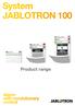 System JABLOTRON 100. Product range. Alarm with revolutionary control