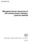 IAEA-TECDOC-1364. Managing human resources in the nuclear power industry: Lessons learned