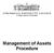 Management of Assets Procedure