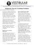 Diagnostic Tests for Vestibular Problems By the Vestibular Disorders Association