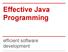 Effective Java Programming. efficient software development