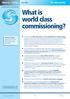 What is world class commissioning?