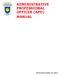 ADMINISTRATIVE PROFESSIONAL OFFICER (APO) MANUAL