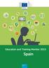 Education and Training Monitor 2015. Spain. Education and Training