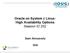 Oracle on System z Linux- High Availability Options Session ID 252